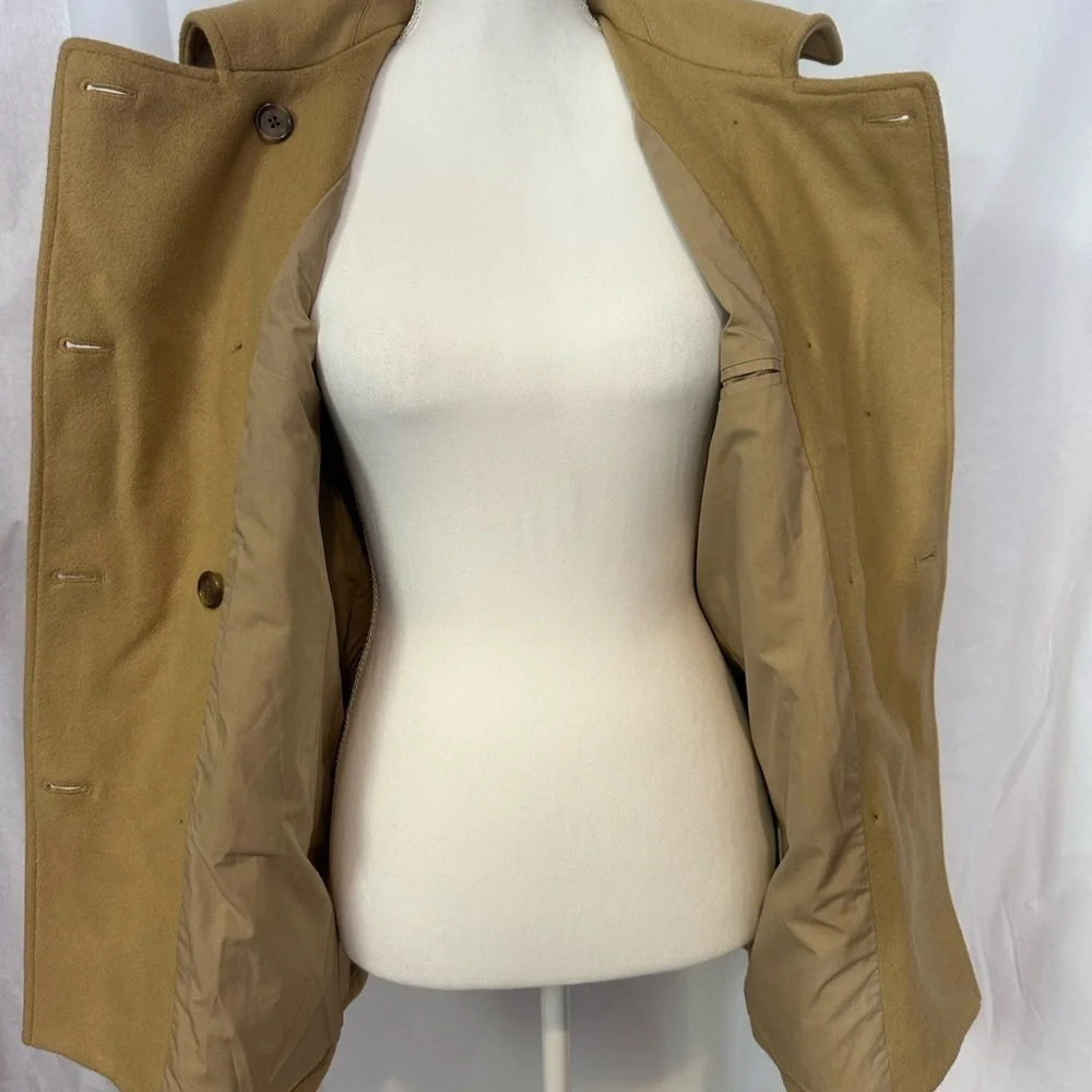 J. Crew Camel Double-Breasted Pea Coat